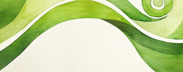 Poster - Abstract Eco-Friendly Green Waves Background