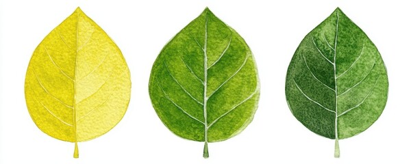 Poster - Delicate Watercolor Leaves for Eco-Conscious Designs