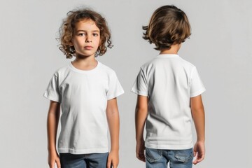 Wall Mural - Blank white tshirt t-shirt sleeve child.