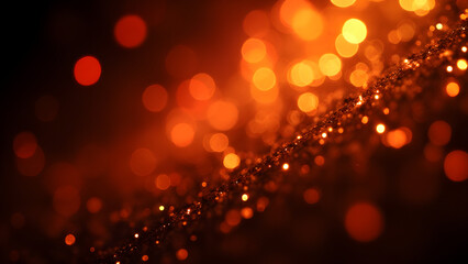Aufkleber - Abstract lights shimmer in red, gold, and black, creating a visually striking background with scattered glitter.