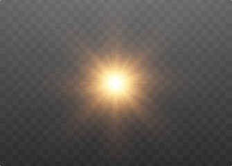 Wall Mural - sun. the background is a ray of light or sunbeam vector. it shows an abstract golden light shining a