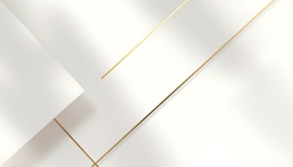 Poster - modern minimal and clean white gold background with realistic line wave geometric circle shape. eleg