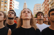© AstroArchive - A Vibrant Scene of Diverse Activists in Valencia, Standing Together for a Shared Mission