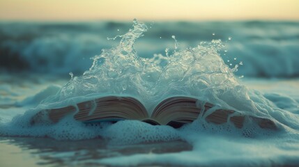 Waves Flowing from Open Book