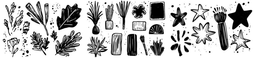 Poster - hand drawn doodles set of design elements.