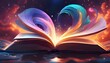 © Coffee_Reflections - Wings of Wonder: Soar Through the Stories of the Universe. A captivating illustration of an open book with pages transforming into vibrant, colorful wings.