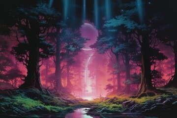 Wall Mural - a forest landscape outdoors nature.