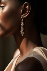 Wall Mural - diamond earring jewelry adult skin.