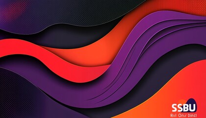 Wall Mural - Abstract Background with Flowing, Colorful, Dynamic Wavy Shapes. Modern, Vibrant, and Elegant Design