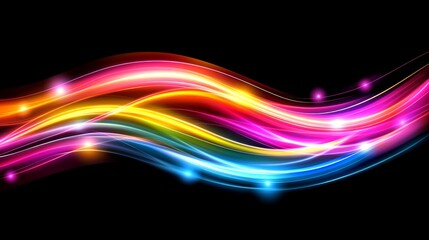 Abstract Colorful Light Waves with Glowing Effects   Design Background