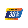 © Genzo - Colorful Super Sale Tags With Percentage Discounts
