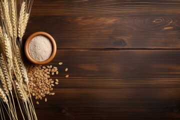 Canvas Print - Food table grain wood.