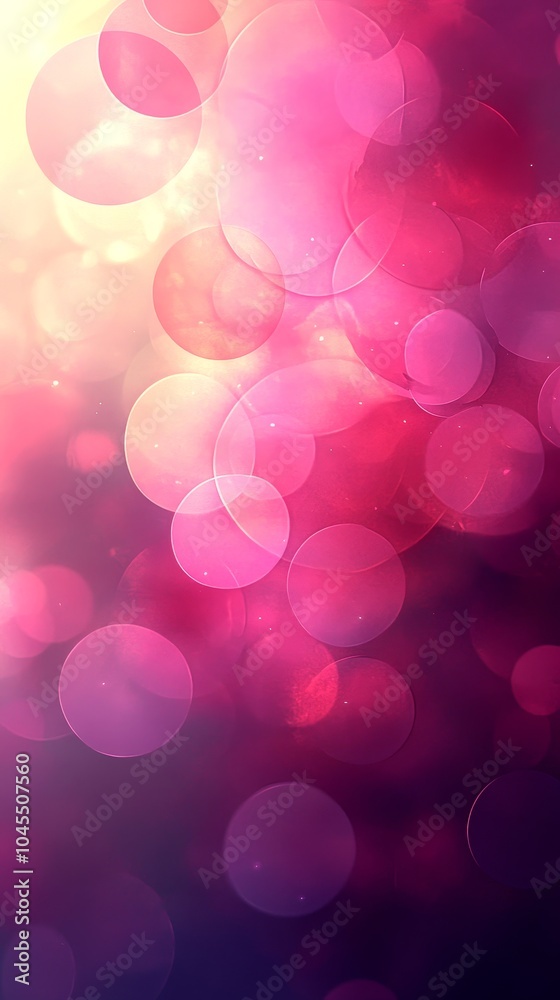abstract vertical pink background or screensaver with gradient circular ...