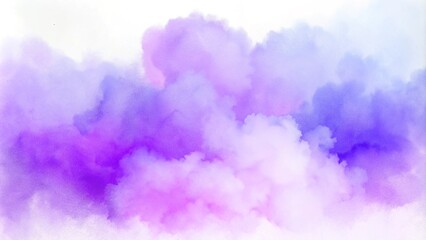 Wall Mural - Light purple abstract watercolor illustration for aquarelle card design, vintage template. Smeared gentle violet gradient watercolor stained paper texture background. colorful watercolor background