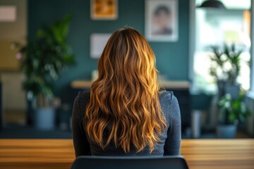 Aufkleber - A person sitting in front of a laptop, likely working or studying