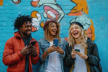Poster - People standing together, diverse group of individuals posing for a photo