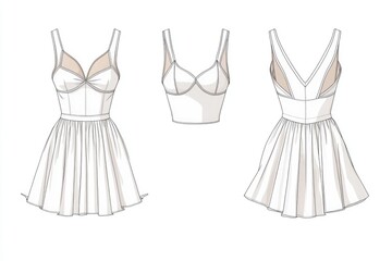 Poster - Simple illustration of a fashion design