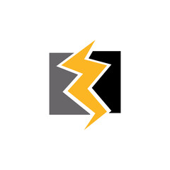 Canvas Print - Flash lightning thunder bolt logo design