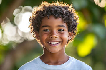 Black teenager boy on a outdoors background