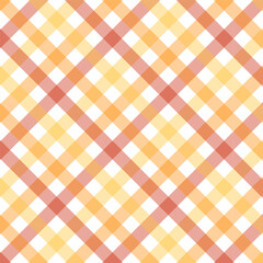 Wall Mural - Gingham seamless pattern.Checkered tartan plaid repeat pattern in red orange yellow.Geometric vector illustration background wallpaper.Autumn pattern for fabric and prints.