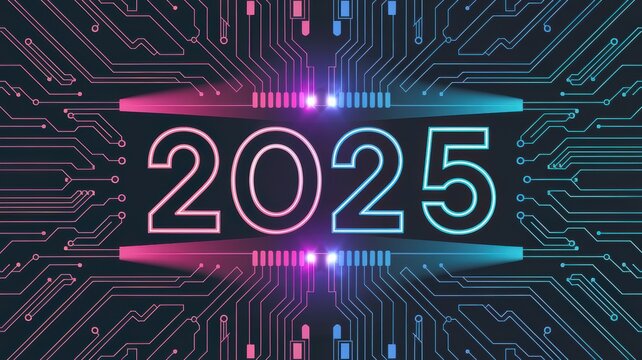 A computer chip with the number 2025 on it