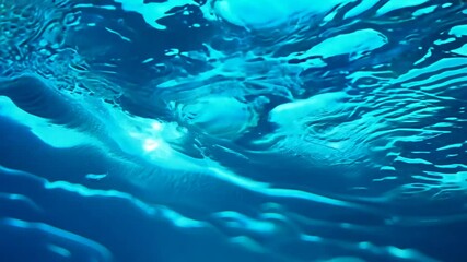 Wall Mural - tones Abstract blue caustic effect water background event overlay presentation stage underwater scene light bright texture wall atmosphere cloudscape colours loop weather art space cloud concept desi