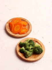 brocoli carrot ingredient kitchen diet leaf raw vegetarian meal plant lunch box organic photo art