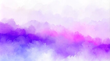 Wall Mural - Hand painted watercolor texture. Abstract blue and lilac color splash on a white background. Purple watercolor background for your design, watercolor background concept