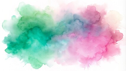 Wall Mural - Hand painted watercolor texture. Abstract blue and lilac color splash on a white background. Purple watercolor background for your design, watercolor background concept