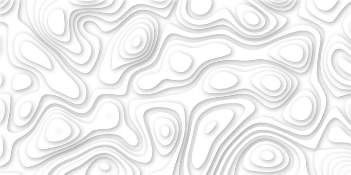 Abstract wavy line 3d papercut layers background vector minimal topography, light element shadow landscape wave abstract minimal modern geometric papercut style origami background.
