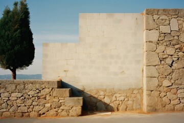 Wall architecture building plant.