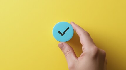 The Checkmark on Yellow Background