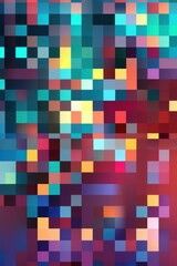Aufkleber - Colorful Abstract Pattern Created by Pixelated Shapes and Gradients in a Vibrant Display