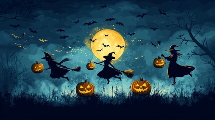 Wall Mural - halloween background wallpaper 