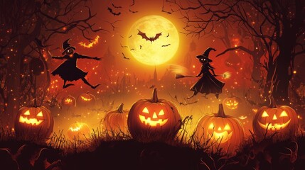 Wall Mural - halloween background wallpaper 