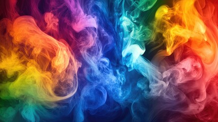 Poster - Colorful Abstract Smoke in Motion