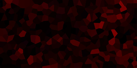 Wall Mural - dark red and black broken stained glass background with black lines. voronoi diagram background. sea