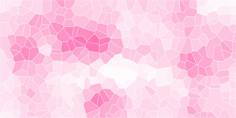 Wall Mural - abstract background of crystallized. triangular 3d wall background with tile. rose pink geometric mo