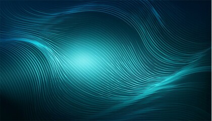 Wall Mural - abstract dark teal background with light wave blurred turquoise water backdrop  illustration for your graphic design banner wallpaper or poster generative ai