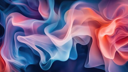 Poster - Ethereal Abstract Colors in Flowing Motion