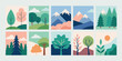 © Mozahidul - Minimalist nature icons or images  Vector Illustration