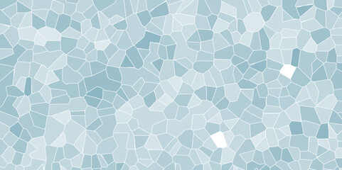 Poster - Abstract blue broken stained glass background design with white line. geometric polygonal background with different figures. low poly crystal mosaic background. triangle background pattern shape.