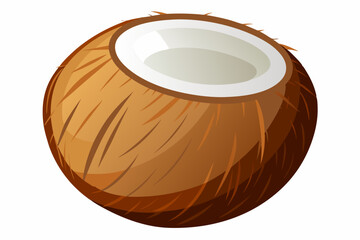 Sticker - Coconut isolated on the white background