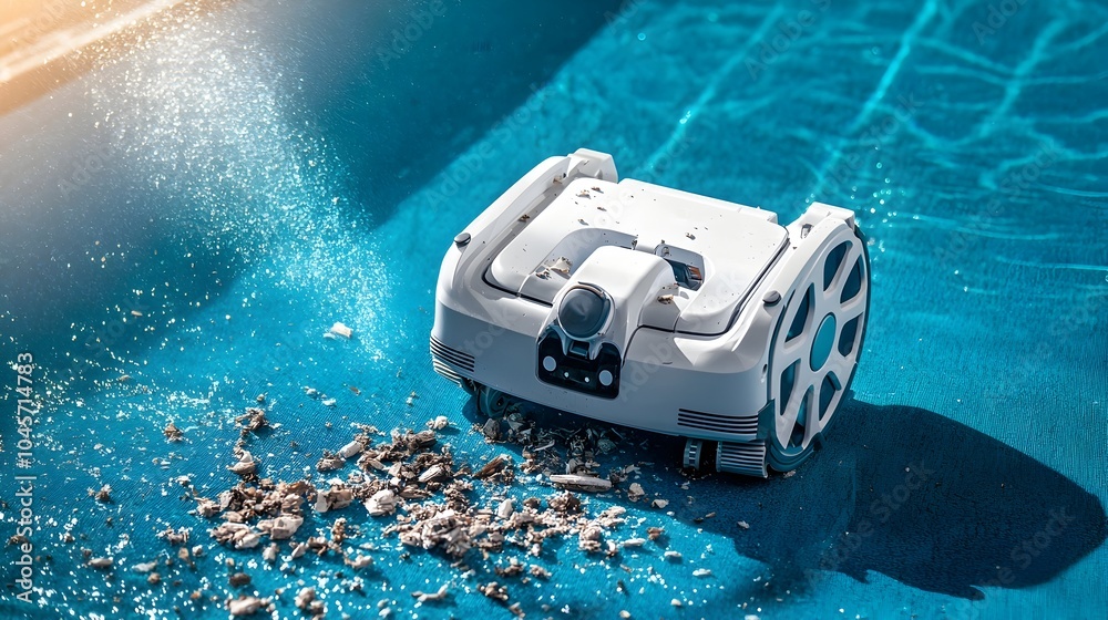 Autonomous Robotic Pool Cleaner Efficiently Removing Leaves and Debris ...