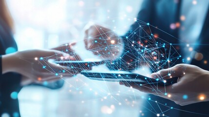 Poster - People Exchanging Devices with Network Visualization