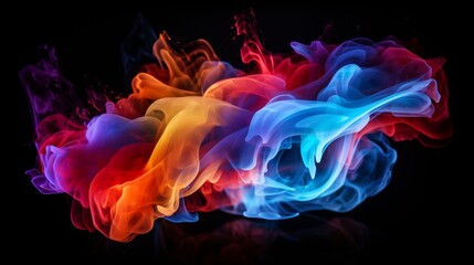 Poster - Vibrant dynamic color blending displaying flowing hues reflected by moving vehicle headlights