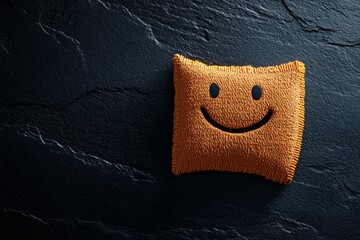 Aufkleber - Minimalist depiction of a smiling face, with simple, clean lines representing the universal joy of smiling often