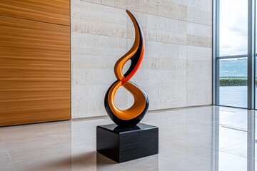 Leinwandbilder - Minimalist design of a strong, upright figure, with clean lines representing strength and self-respect in an elegant style
