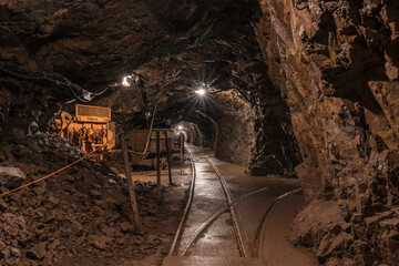 tunnel of a abandoned mining site