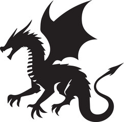 Wall Mural - Dragon silhouette vector EPS 